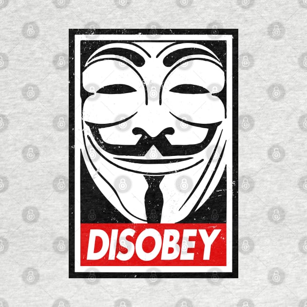 V For Vendetta Guy Fawkes Mask Disobey by CultureClashClothing